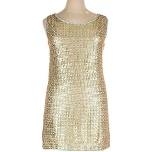 Tabitha Gold and Mint Shift Dress